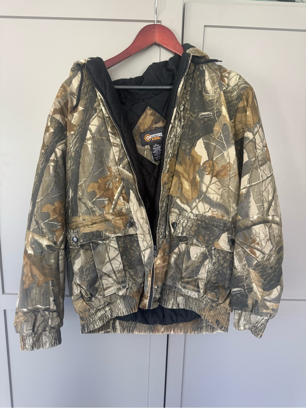 Camo Realtree-style Hooded Jacket - Green, Brown, Tan